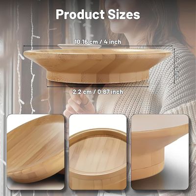 Fai risaltare la tua festa Topper in vetro di vino in legno di bambù per coppe di vino sotto le coppe