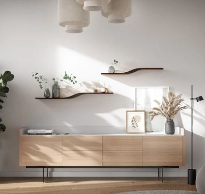 Arredamento per la casa moderna Logo personalizzato Unico Legno fatto a mano libreria a parete galleggiante
