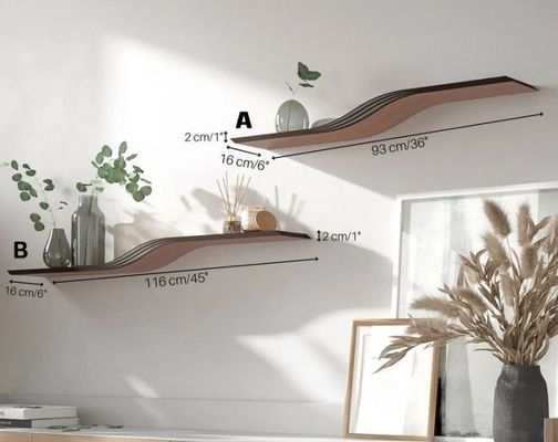 Arredamento per la casa moderna Logo personalizzato Unico Legno fatto a mano libreria a parete galleggiante