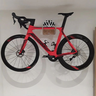 Soggiorno Montaggio a muro in bicicletta in legno con scaffale Multifunzionale e Smart Storage Design