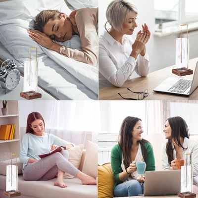 Portatore di incenso in legno per l'ambiente con catturatore di cenere in vetro