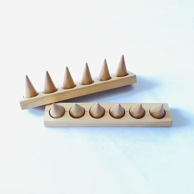 Ordine personalizzato in legno Finger Jewelry Display Stand con finitura liscia e competitiva