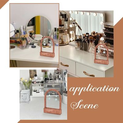 Ordine su misura Accettabile In legno Arco in forma di orecchino Display Stand con base di cocco