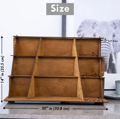 Stand per gioielli in legno caldo a 3 livelli con disegno di stampa su tela di seta personalizzato