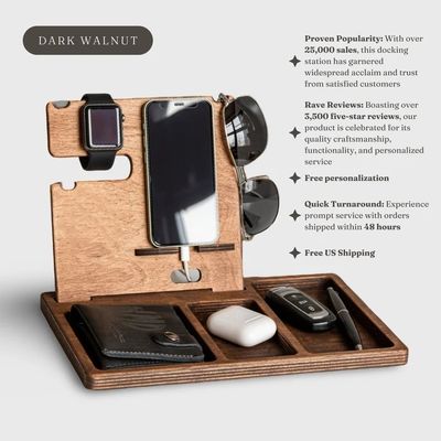 Ordine personalizzato accettato In legno di pino Colore telefono cellulare Stand Orologio Portamonete Portamattina Portafogli