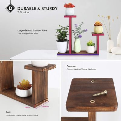 Salotto Display Rack per Erbe Succulente Quadrato Portante di Mensola Ambientale Fiore