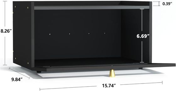 Pacchetto regalo 2 strati grande cassetta di pane di bambù nero di legno contenitore di pane con finestra