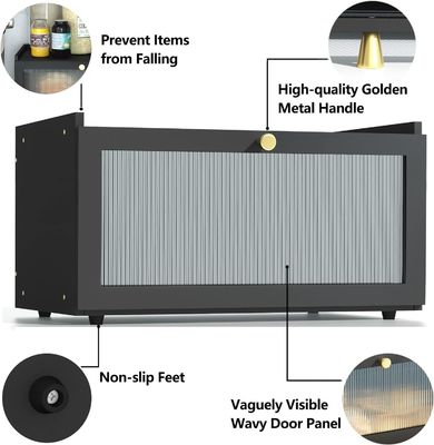 Pacchetto regalo 2 strati grande cassetta di pane di bambù nero di legno contenitore di pane con finestra