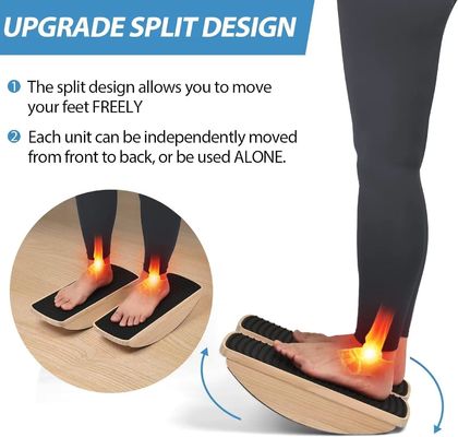 Stabilità Rocker Tavolo oscillante in legno per l' equilibrio dei piedi Matta anti-affaticamento