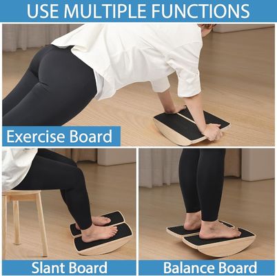 Stabilità Rocker Tavolo oscillante in legno per l' equilibrio dei piedi Matta anti-affaticamento