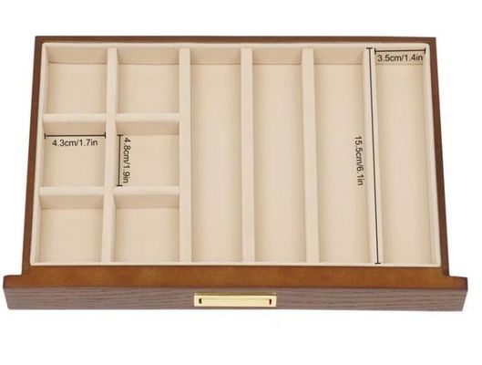 3 livelli manifatto cristallo lucchetto gioielleria organizzatore caso per orecchini anelli collana orologio