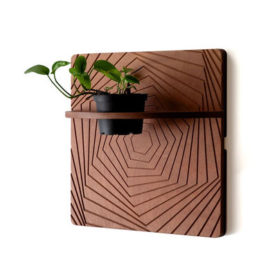 Intagliatura in legno intagliata in vetro di seta Art Geometric Hanging Wall Planter per piccole stanze