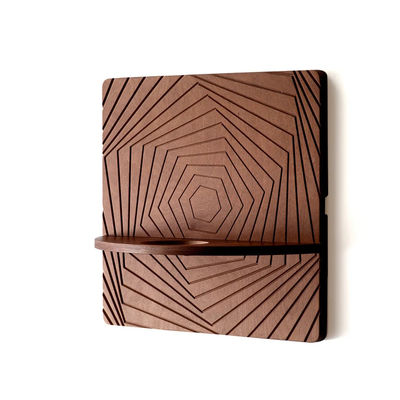 Intagliatura in legno intagliata in vetro di seta Art Geometric Hanging Wall Planter per piccole stanze