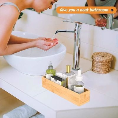 Organizzare posate con logo personalizzato Multi- Deep Divider cassetto scatola di stoccaggio in legno