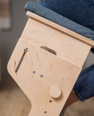 Soggiorno Sedile a ginocchio in legno Stampa bruciata Regolabile e regalo personalizzato