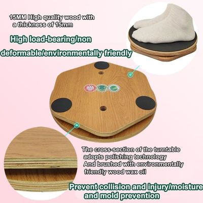 Stile rustico Tavola di bilanciamento in legno da 12 pollici Tavola oscillante anti-slip per la decorazione domestica