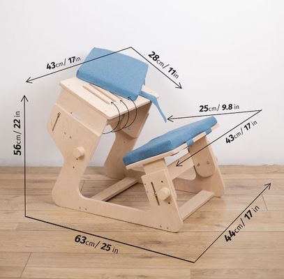 Soggiorno Sedile a ginocchio in legno Stampa bruciata Regolabile e regalo personalizzato