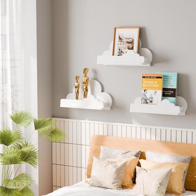 Menù di legno in legno Nuvola bianca Menù decorativo per parete Menù con piccola figura