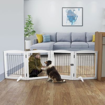 Apparecchi domestici Porta di cucciolo in legno Scale Porta pieghevole indipendente per interni