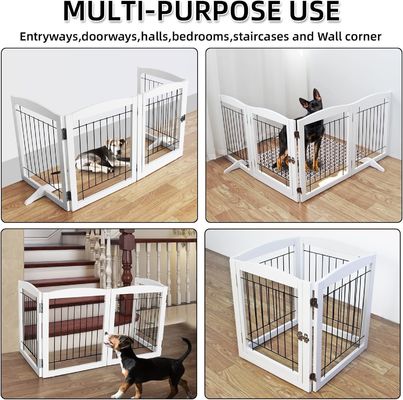 Apparecchi domestici Porta di cucciolo in legno Scale Porta pieghevole indipendente per interni