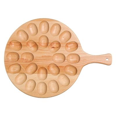 Piatto di legno a 24 buchi per lo stoccaggio di utensili da cucina