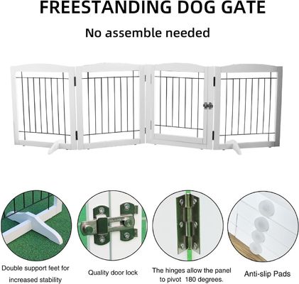 Apparecchi domestici Porta di cucciolo in legno Scale Porta pieghevole indipendente per interni