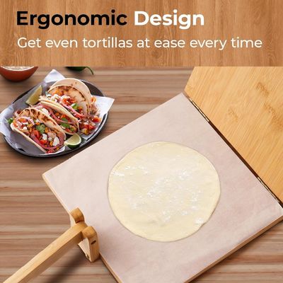 10 pollici di legno Tortilla Press Maker Disegni personalizzati per la casa e servizi di ristorazione