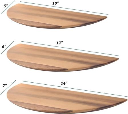 Pacchetto regalo Set di 3 scaffali galleggianti in legno di acacia per soggiorno camera da letto casa di campagna