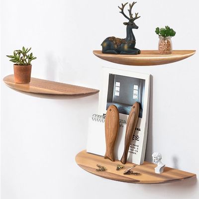 Pacchetto regalo Set di 3 scaffali galleggianti in legno di acacia per soggiorno camera da letto casa di campagna