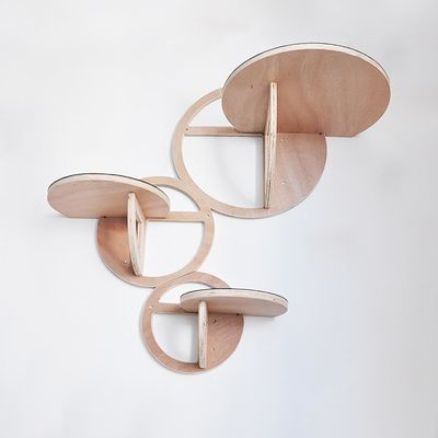 Mensole per gatti montate a muro in legno Set di 3 case per gatti sostenibili in compensato di pino