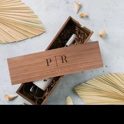 Squisita scatola di vino di legno di noce Scatola di legno per regalo di nozze Scatola di vino di pino Champagne