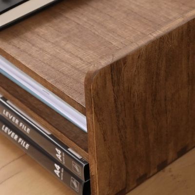 Organizzatore di cartelle di archivio per desktop in legno per ufficio