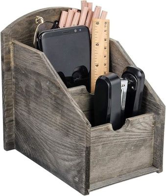 Rack per la conservazione di forniture di ufficio telaio di controllo remoto in legno organizzatore multimediale in stile rustico