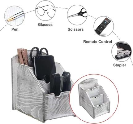 Rack per la conservazione di forniture di ufficio telaio di controllo remoto in legno organizzatore multimediale in stile rustico