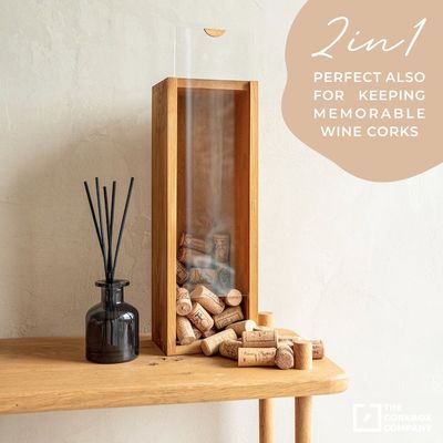 Scatola di vino di legno rettangolare incisa Scatola di bottiglia personalizzata Idea regalo di compleanno unica