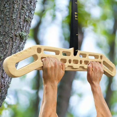 Migliorare la presa del dito tema in legno portabile scalata su roccia hang board con funzione di addestramento sospensione
