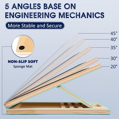 Modello contemporaneo di tavola inclinata portatile in legno per lo stretcher per polpa
