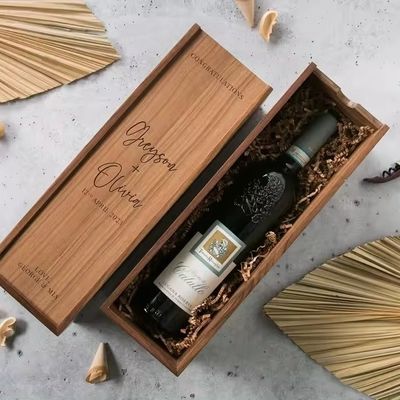 Scatola di champagne per fidanzamento e matrimonio stampata in vetro di seta 35x11x11cm