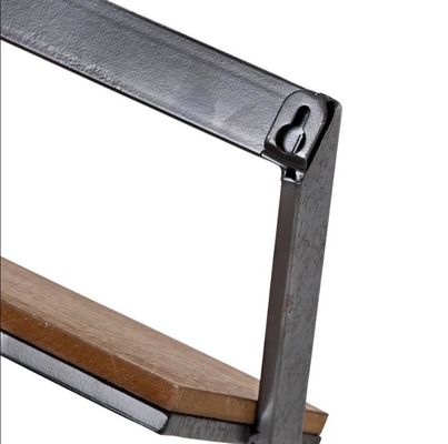 Decorazione per la casa con logo personalizzato Set di 3 mensole da parete in legno nero/naturale Mensole espositive appese