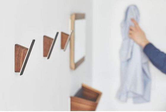 Moderno decorativo Acacia Legno Organizzatore di posta appendiabiti Mensola di stoccaggio Rack Portafogli in legno