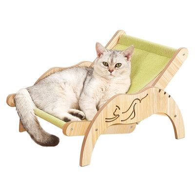 202407 Sedile per gatti confortevole interno Sedile da gatto in legno regolabile con stampa laser