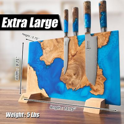 Striscia di coltello magnetico in bambù per l'organizzazione della cucina