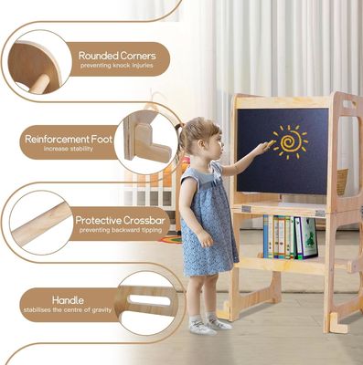Logo personalizzato Acceptabile Bambino in legno Regolabile in altezza Torre di aiuto per l'apprendimento della cucina