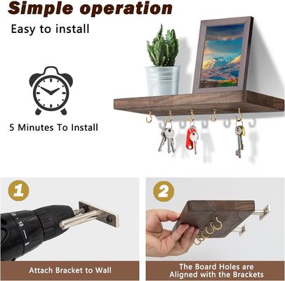 Installazione senza sforzo del porta chiavi per la casa, organizzatore appeso con un gran numero di ganci