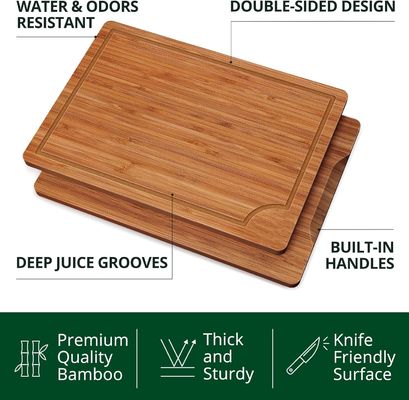 Extra Large 3 Pcs Craft Wood Cutting Boards for Kitchen Meal Prep Square 16 x 1,8 x 12 pollici