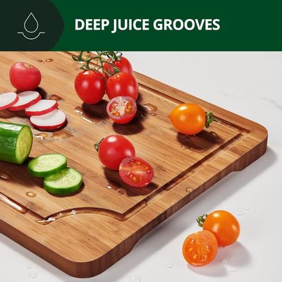 Extra Large 3 Pcs Craft Wood Cutting Boards for Kitchen Meal Prep Square 16 x 1,8 x 12 pollici