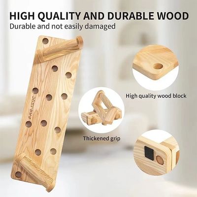 10 in 1 Push Up Board in legno massello per palestra portatile in colore bianco/nero/legno
