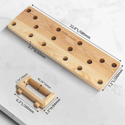 10 in 1 Push Up Board in legno massello per palestra portatile in colore bianco/nero/legno