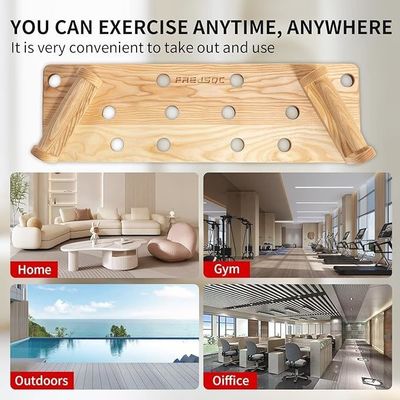 10 in 1 Push Up Board in legno massello per palestra portatile in colore bianco/nero/legno