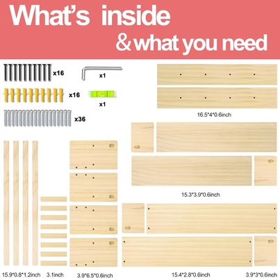 Acconciature in legno Mensola di libri in legno naturale Mensole per il deposito di decorazioni per bambini